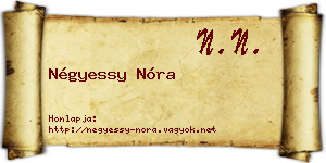 Négyessy Nóra névjegykártya